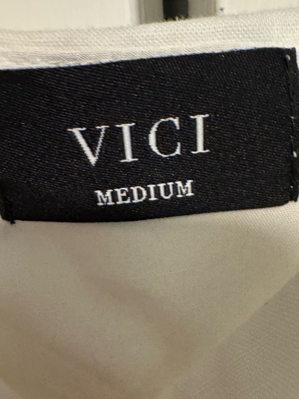 VICI White Bow Shoulder Mini Dress Bridal Shower Engagement Summer M - Picture 4 of 4